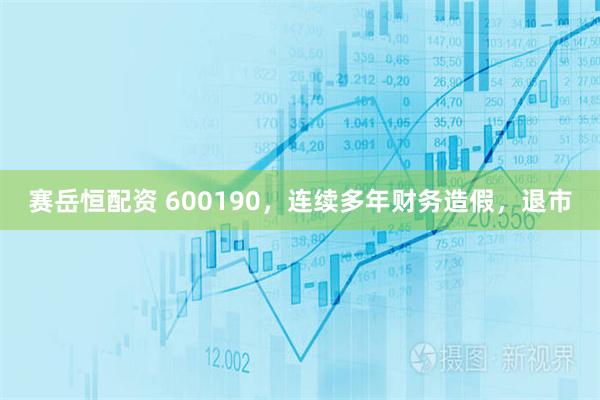 赛岳恒配资 600190，连续多年财务造假，退市